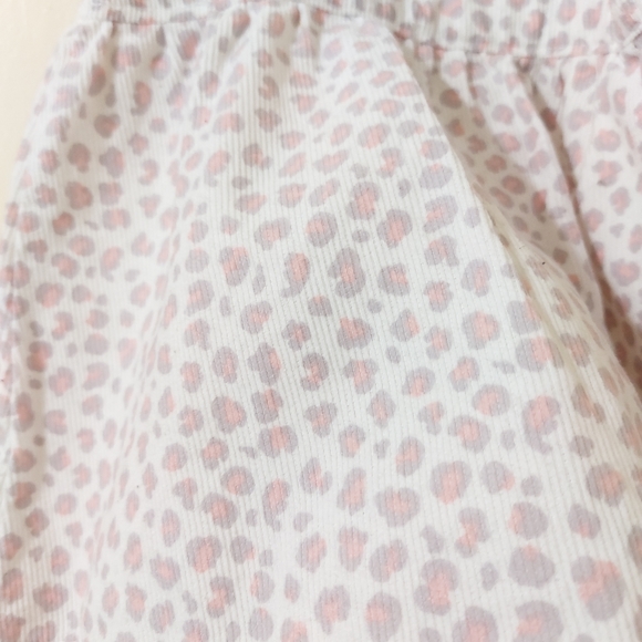 Nannette Baby 6-9 Months Pink Leopard Print Ruffle Criss Cross Overall Dress - Picture 3 of 7